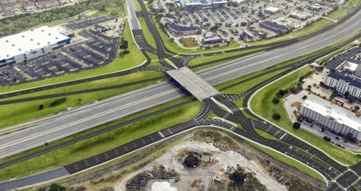 The design, pictured above, is also being implemented as a part of the I-35 at Williams Drive project. (Courtesy Texas Department of Transportation)
