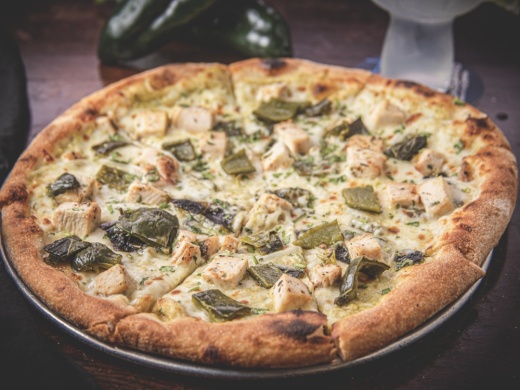 Poblano Chicken Pizza ($15) is one of 17 specialty pizzas at Fire Stone Pizza Bar. (Courtesy Fire Stone Pizza Bar)