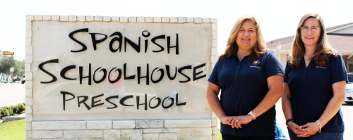 Ann Mena, left, owner of Spanish Schoolhouse McKinney Campus with Campus Director Maria Del Rocio Diaz. Diaz has been the campus director since 2012. (Karen Chaney/Community Impact Newspaper)