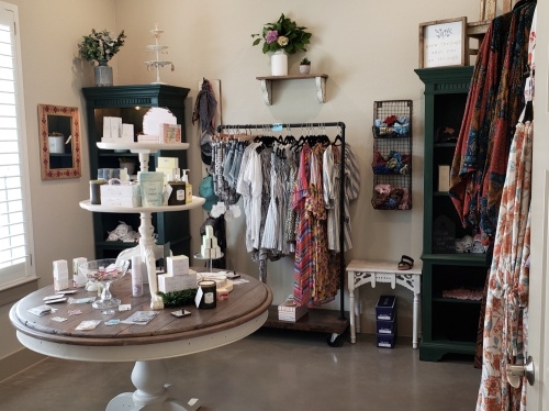 The boutique sells clothing, jewelry, candles and other retail items. (Courtesy Glow & Grow Salon & Boutique)