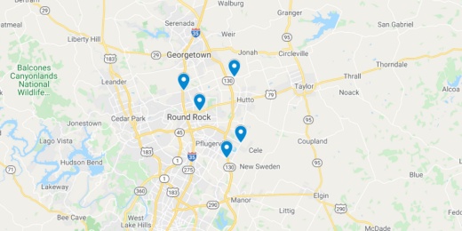 The following commercial projects have been filed through the Texas Department of Licensing and Regulation. (Screenshot courtesy Google Maps)