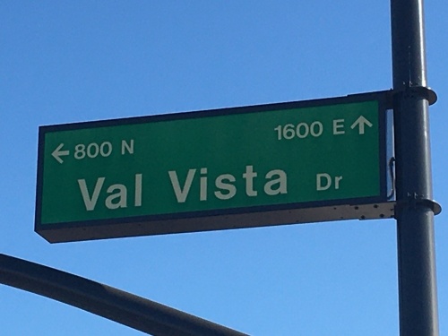Val Vista Drive street sign