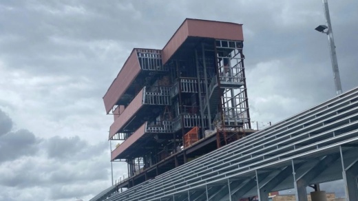 The opening of Hutto Memorial Stadium has been rescheduled following rain-related delays in construction. (Courtesy Hutto ISD)