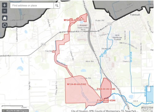 Phase 1 of Harris County Flood Control District's two-phase drainage project west of Hwy. 249 and south of FM 2920 is anticipated to be completed in December. (Screenshot courtesy Harris County Flood Control District)