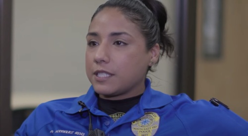 Diana Rodriguez, a North East Independent School District police officer, is part of the district's newly formed Campus and Community Resource Team, which is focused on assisting students who are struggling with mental health issues. (Courtesy North East ISD)