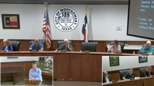 Montgomery City Council continued its discussions on food trucks at its Oct. 12 meeting, (Screenshot via Montgomery City Council livestream)