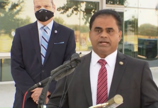 Fort Bend County Judge KP George took a stance against the proposed new congressional districts. (Screenshot courtesy Fort Bend County)