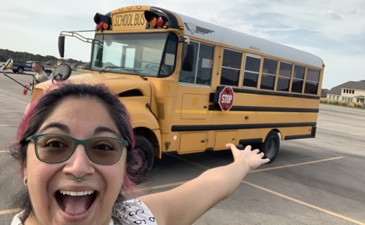 Libros Bookmobile travels to local farmers markets in Hutto, Round Rock, Pflugerville and other nearby cities. (Courtesy Veronica Johnson)