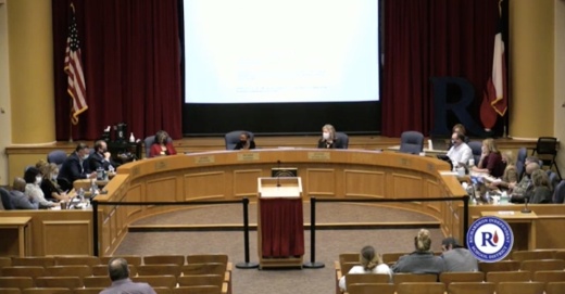 People in a meeting.