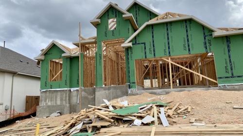Home construction in the Sweetwater community continues. New homes entering the market have yet to create a balanced market, according to ABoR. (Greg Perliski/Community Impact Newspaper)