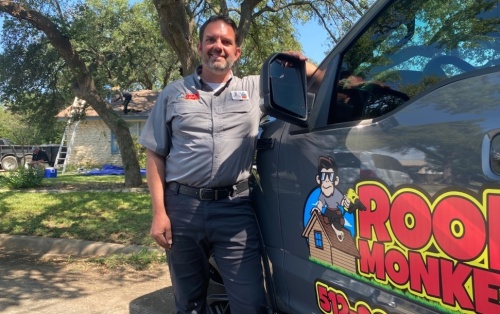 Air Force veteran Eddie Youmans started Round Rock-based Roof Monkey in mid-September. (Brian Rash/Community Impact Newspaper)