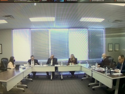 The Denton County Transportation Authority board of directors elected its officers for the next year. (Screenshot from Denton County Transportation Authority video)