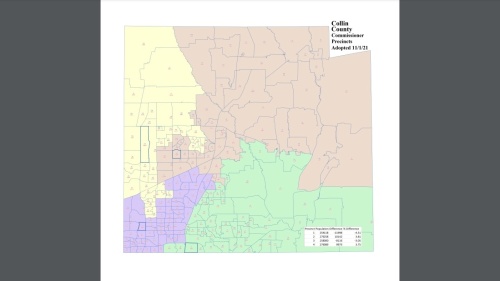 The new precinct boundaries will be effective Jan. 1, according to County Administrator Bill Bilyeu. (Map courtesy Collin County)