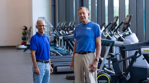 Jabir Al-Hilali (left) and Jeff Schmitz, both 68, are considered nontraditional college students due to their age. (Courtesy UHCL)