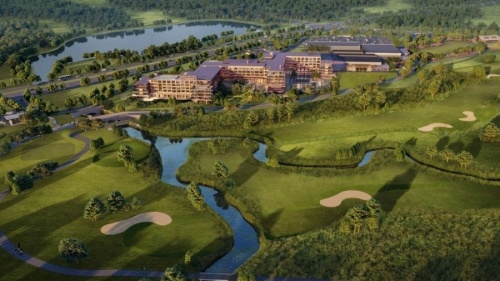 The construction of three public golf courses—two 18-hole courses and an executive short course—and related facilities associated with the PGA costs $35 million, according to a presentation given by Deputy City Manager Ron Patterson. The TIRZ expansion would fund $19.1 million of that cost, he said. (Rendering courtesy Omni PGA Frisco Resort)