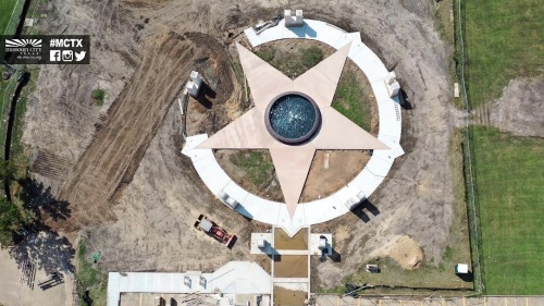 An aerial view of Missouri City's new Veterans Memorial depicts a star. (Courtesy city of Missouri City)