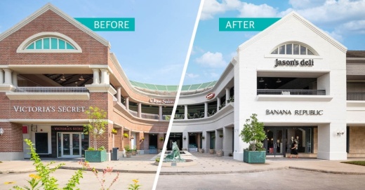 A renovation process that began in late September for Rice Village has seen significant progress. (Courtesy Rice Management Company)
