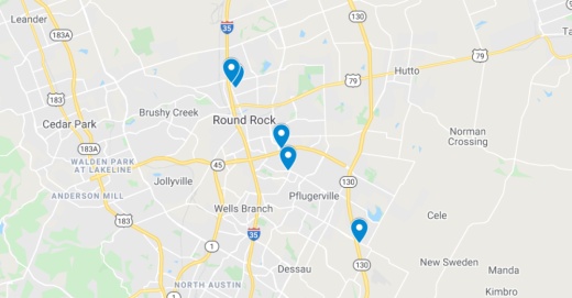 The following commercial projects have been filed through the Texas Department of Licensing and Regulation. (Screenshot courtesy Google Maps)