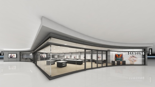 A Samsung Experience Store will open in early 2022 at the Stonebriar Centre mall, 2601 Preston Road, Ste. 1214, Frisco. (Rendering courtesy Samsung)