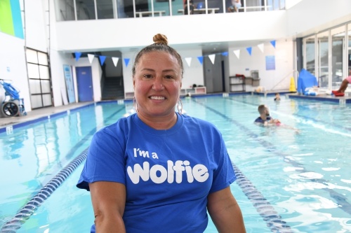 
Cindy Wolf Meador is the founder and owner of Wolfies Swim School. (Photos by Hunter Marrow/Community Impact Newspaper)
