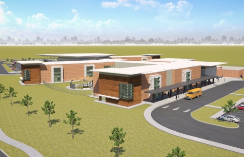 IBI Group designed the new campus, and ICI construction Inc. is building it off Tuckerton Road. (Rendering courtesy Cy-Fair ISD)