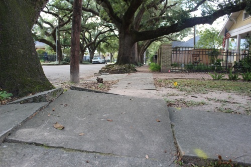 Sidewalk maintenance in Houston largely falls to individual property owners, leading to varying sidewalk quality across the city. (Shawn Arrajj/Community Impact Newspaper)