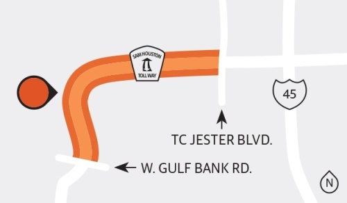 Construction to improve intersections and traffic signals along the Beltway 8 frontage road between West Gulf Bank Road and TC Jester Boulevard wrapped up in April. (Ronald Winters/Community Impact Newspaper) 