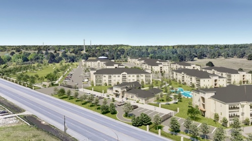 Tomball City Council approved plans for a 360-unit apartment complex at FM 2920 and Tomball Cemetery Road on Nov. 15. (Rendering courtesy city of Tomball)