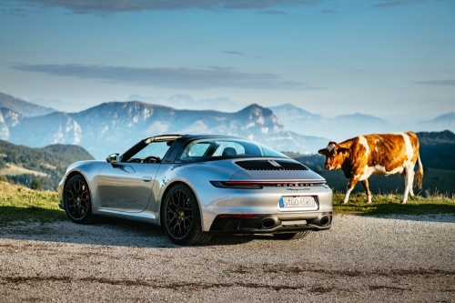 When complete, the dealership will be about 100 feet tall and include approximately six stories. (courtesy Porsche)