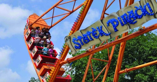 Lafitte’s Fury, a rocking pirate ship that sends riders soaring through the air, is one of 11 new attractions coming to Big Rivers Fairgrounds, which will partially open in Big Rivers Waterpark & Adventures in December. (Courtesy Big Rivers Waterpark & Adventures)