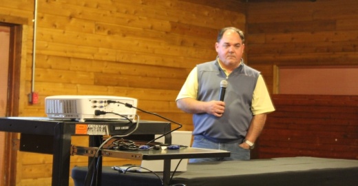 Mike Boswell presenting the development