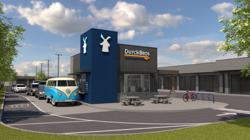 Dutch Bros Coffee is coming soon to Cypress Village Station. (Rendering courtesy NewQuest Properties)