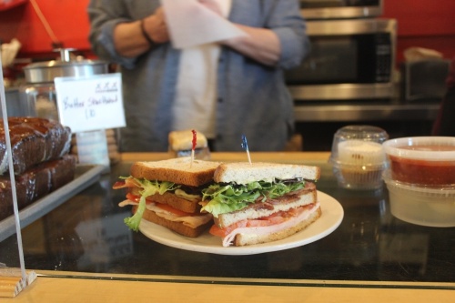 The turkey bacon club is a top seller at Food! Food!. (Olivia Aldridge/Community Impact Newspaper)