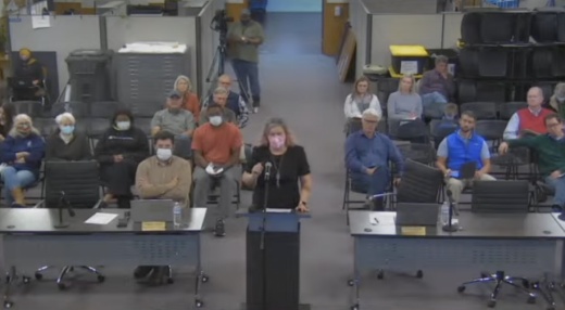 City Attorney Laura Mueller presented during the Nov. 22 Dripping Springs City Council meeting. (Maggie Quinlan/Community Impact Newspaper)
