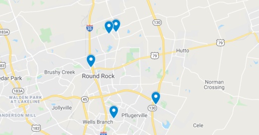 The following commercial projects have been filed through the Texas Department of Licensing and Regulation. (Screenshot courtesy Google Maps)