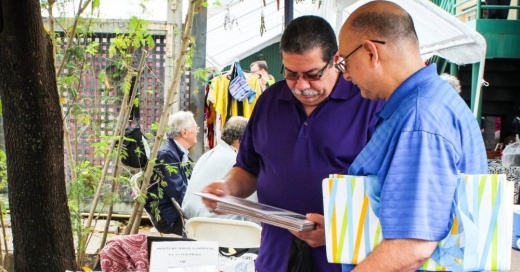Shoppers browse items offered by a local vendor at the Esperanza Center’s 2019 Peace Market. San Antonio City Council has designated Nov. 27 to Dec. 31 as Buy Local Season as part of a city-sponsored campaign to emphasize benefits of shopping local, especially during the holiday season. (Courtesy Esperanza Center)