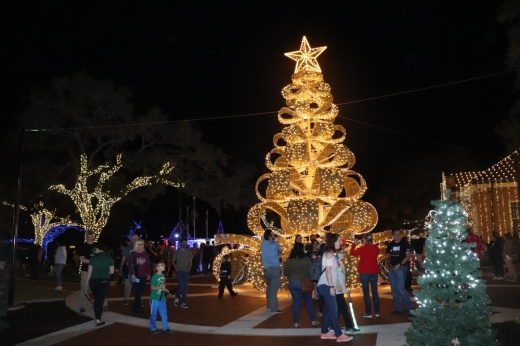 The completion of improvements and construction to the park was on time for the annual holiday light displays. (Zara Flores/Community Impact Newspaper)