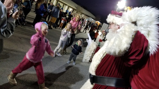 Santa meets with children at the city of Lakeway's previous Lights On! event. (Courtesy city of Lakeway)
