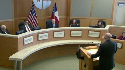 Collin County Commissioners discussed a request Dec. 6 for LifePath Systems to purchase land for a new facility. (Screenshot by Miranda Jaimes/Community Impact Newspaper)