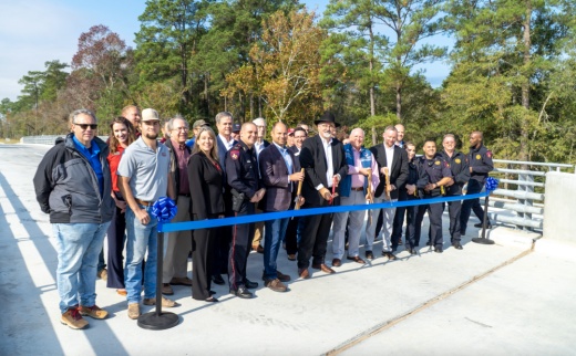 Harris County Precinct 4 Commissioner Jack Cagle and Precinct 3 Commissioner Tom Ramsey celebrated the Louetta Road project completion with a ribbon-cutting Dec. 7. (Courtesy Harris County Precinct 4)