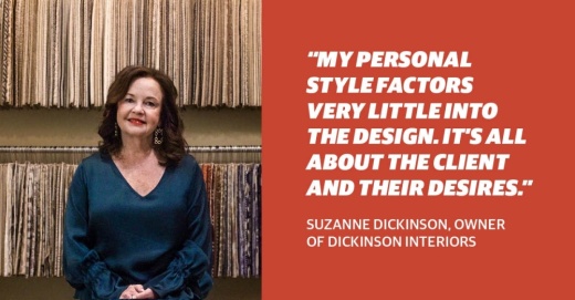 Suzanne Dickinson owns Dickinson Interiors in Cy-Fair. (Jishnu Nair/Community Impact Newspaper)