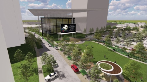 Frisco City Council on Dec. 7 gave city staff permission to sell millions of dollars in bonds to pay for new capital projects, including money to go toward the upcoming performing arts center at Hall Park. (Rendering courtesy Hall Group)