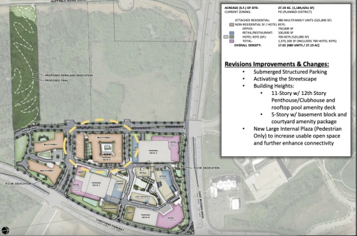 A conceptual map showing the Aureum Project in Cool Springs which was approved two years ago. 