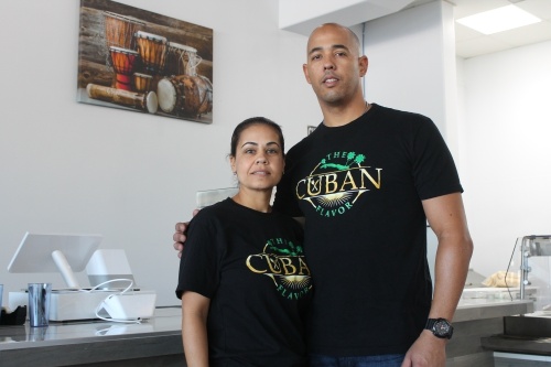 Owner Yamilka Cortina and her husband, Habdyel Sarmiento, opened The Cuban Flavor on Sept. 11. (Andy Yanez/Community Impact Newspaper)