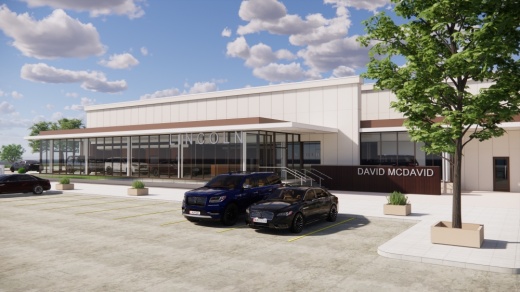 A new David McDavid Lincoln car dealership opened in December at 6400 SH 121, Frisco. (Rendering courtesy David McDavid Lincoln)