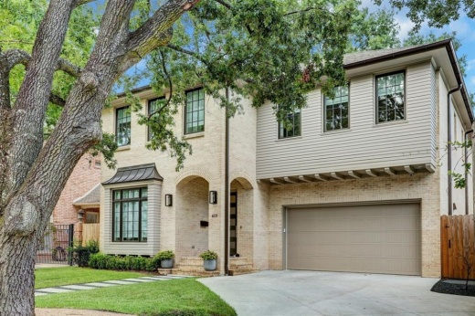 A two-story custom house completed in 2020, this home features four bedrooms and five bathrooms as well as a mud room and an upstairs family room. (Courtesy Houston Association of Realtors)