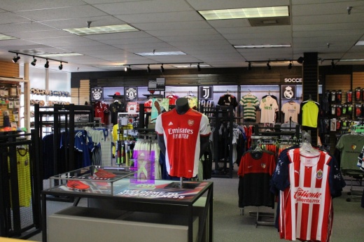 The Soccer Corner offers apparel.