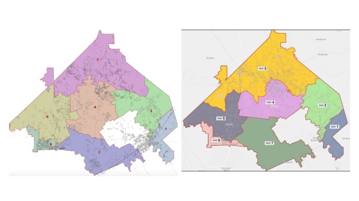 The proposed map would adjust single member district boundaries to more evenly distribute the population. (Courtesy Comal ISD)