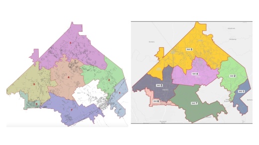 The proposed map would adjust single member district boundaries to more evenly distribute the population. (Courtesy Comal ISD) 