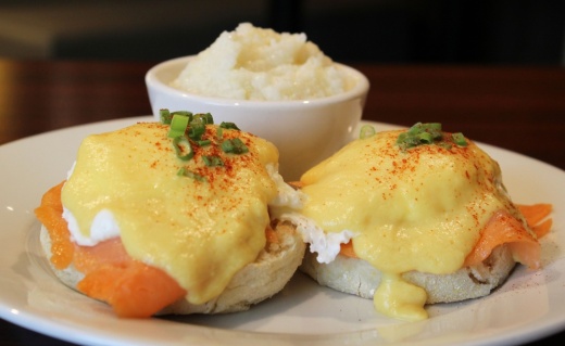 Smoked Salmon Eggs Benedict at Egg Farm Cafe in Flower Mound